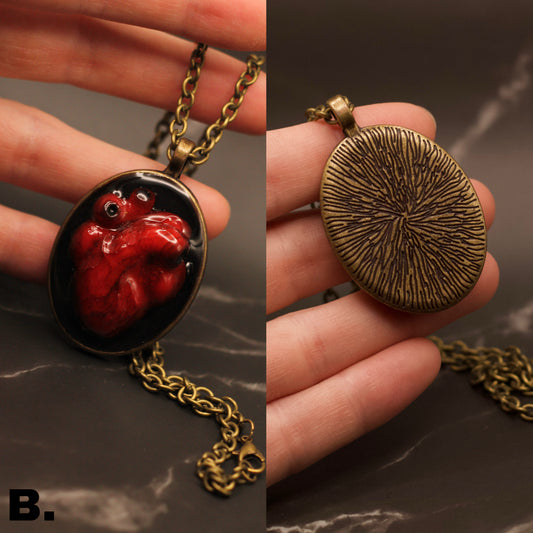 "Damned Heart" pendant necklace