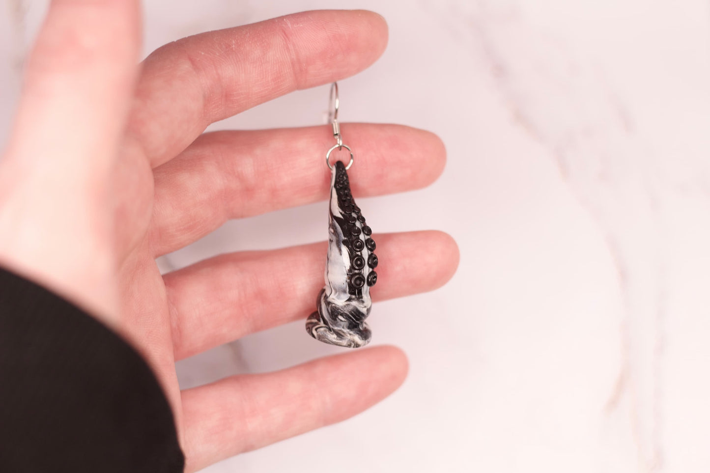 OctoDaddy Earrings - Black & White