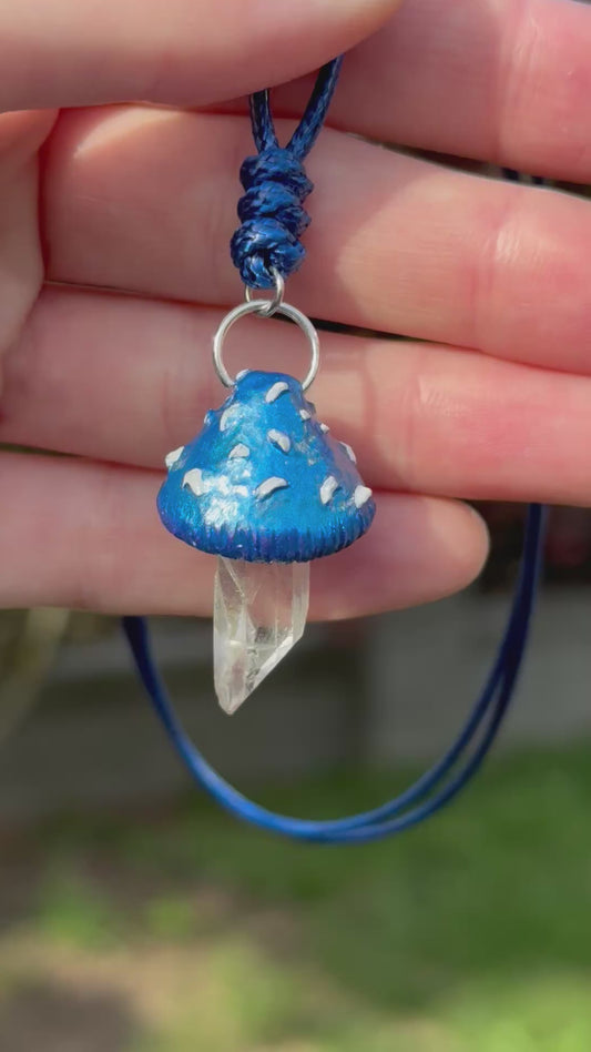 Mushroom Crystal Necklace