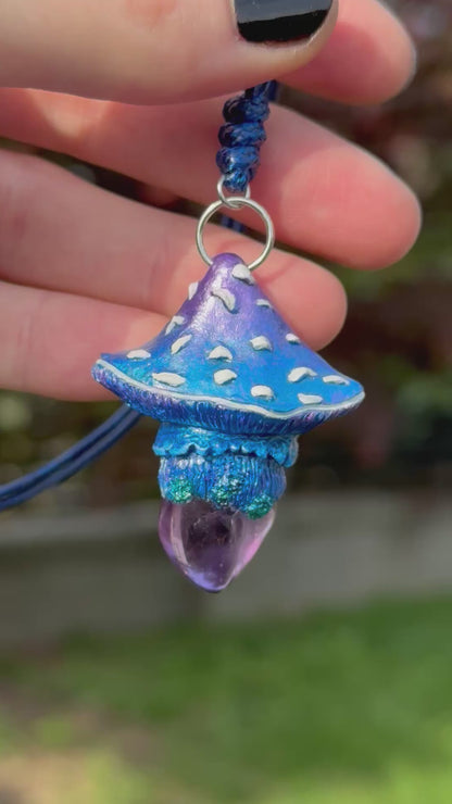 Mushroom Crystal Necklace