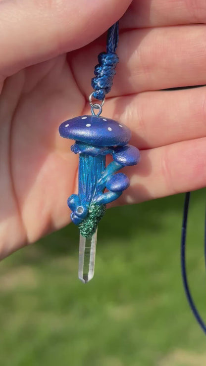 Mushroom Crystal Necklace