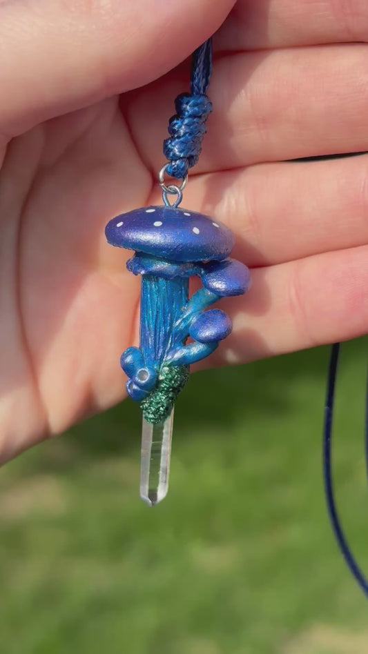 Mushroom Crystal Necklace